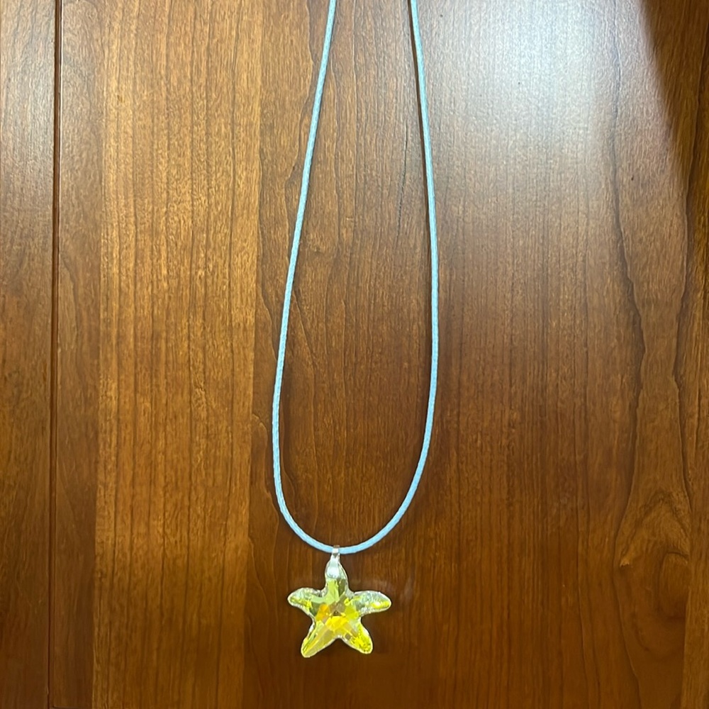 Crystal star starfish necklace